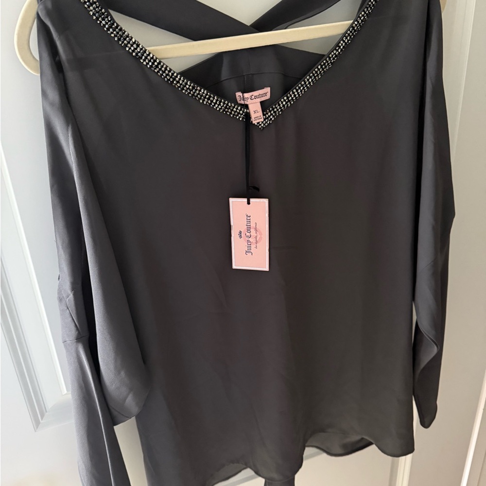 Juicy Couture Gray Elegant Women's Top Blouse